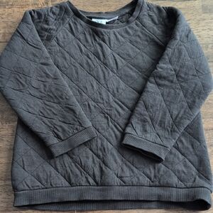 Zara Faded Black Quilted Sweatshirt